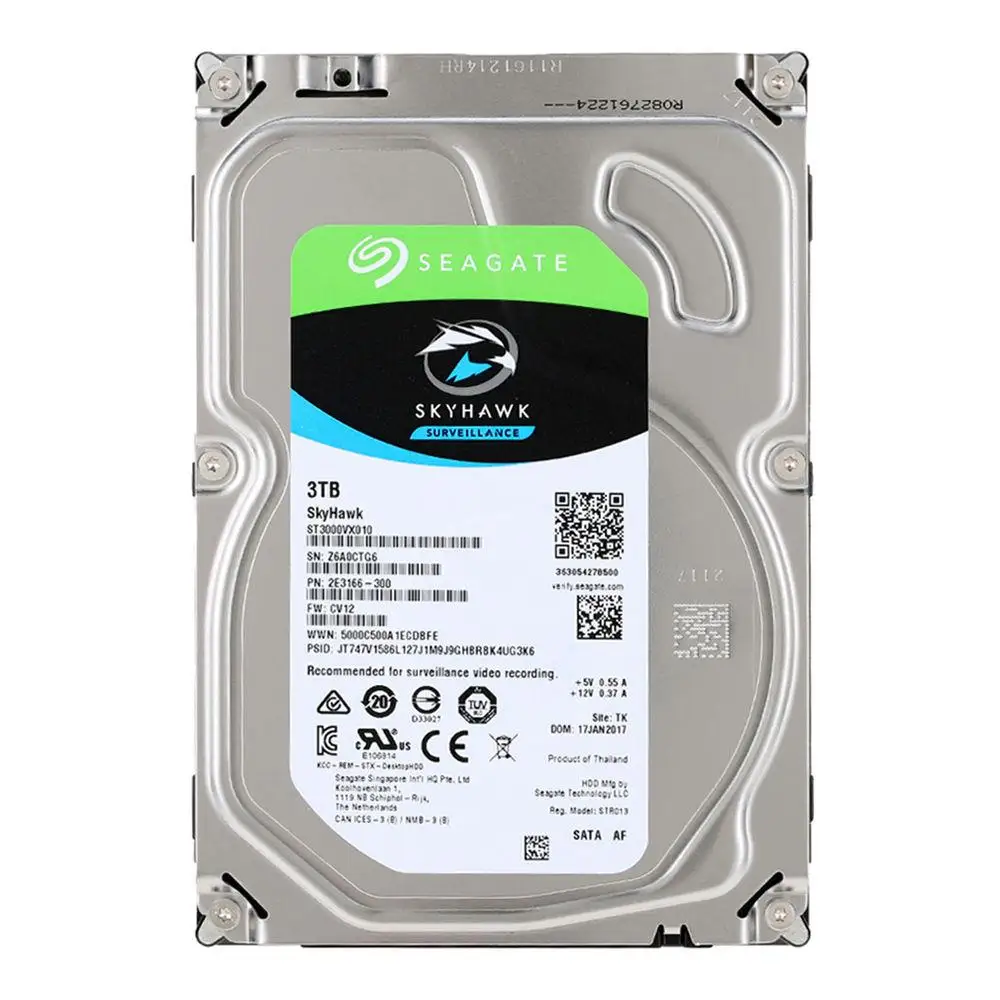 Seagate SkyHawk ST3000VX010 3 ТБ наблюдения специализированный HDD SATA 6 ГБ/сек. 5900 об/мин 5