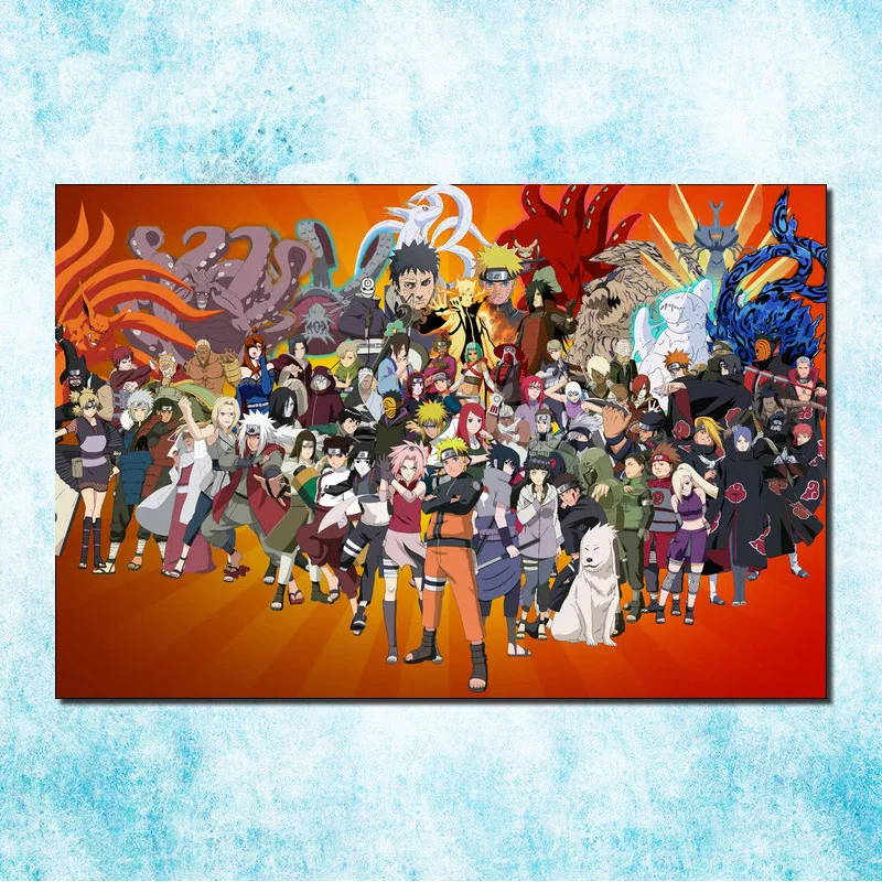 Наруто Горячая Аниме игры плаката шелк парусина принт 13x20x30 inch стены картину для Home Decor(больше)-13 - Цвет: click