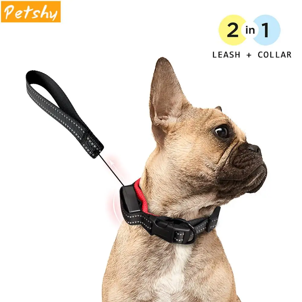 Petshy 2 в 1 ошейники для собак и кошек с выдвижным поводком для собак нейлоновый светоотражающий автоматический телескопический канат для собак и кошек