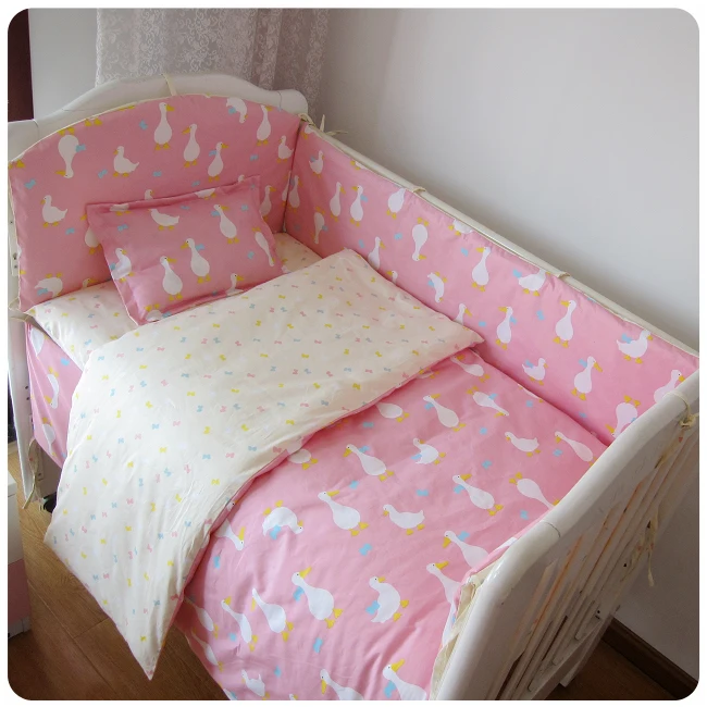 

9PCS juego de cama Cotton Baby Bedding Set Crib Bedding Comfortable bed clothes Crib Bumper Sets,4bumper/sheet/pillow/duvet