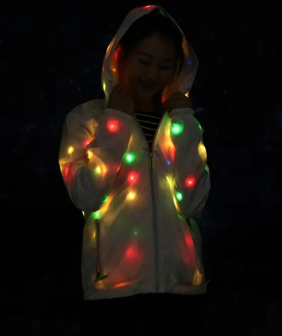 

Led Hoodies Colorful coat Luminous jacket Performance lighting cloth Stage Spring