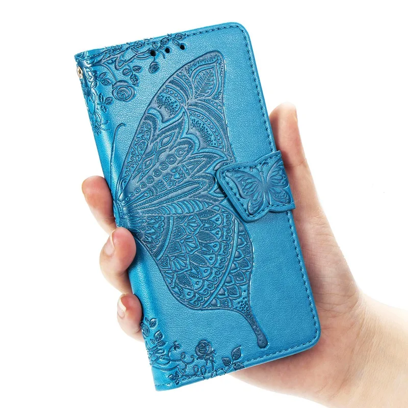 Blue Чехол-книжка с 3D тиснением для Xiaomi Redmi 7A, кожаный чехол для Xiomi Redmi 7A 7 A, держатель для карт, кошелек для Redmi 7A, чехол для Redmi 7A - Цвет: Blue