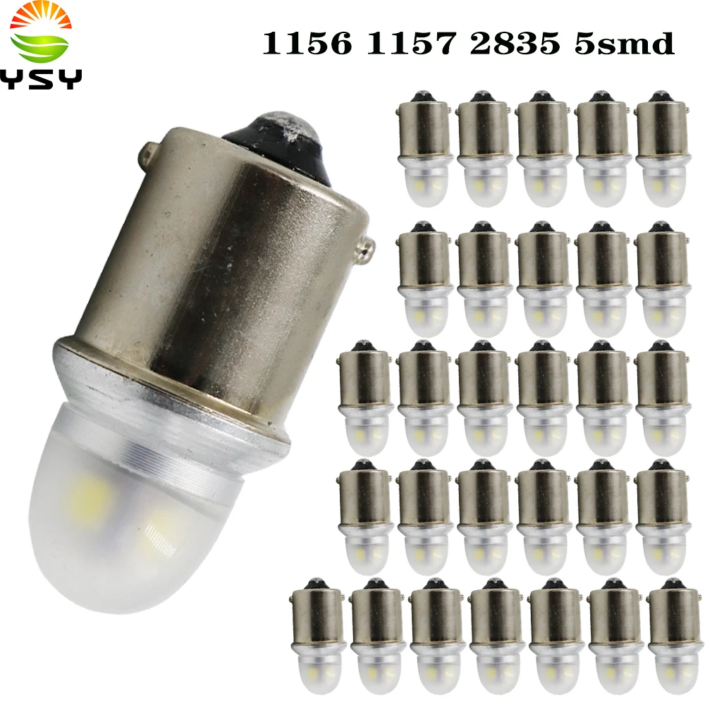 YSY 30 шт. S25 1156 BA15S P21W BAU15S PY21W 1157 BAY15D P21/5 Вт 2835 5 SMD светодиодный поворотник светильник