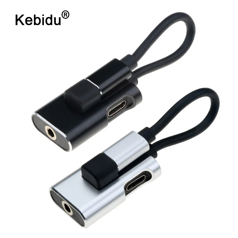 Kebidu USB C аудио кабель зарядное устройство 2 в 1 Тип до 3 5 мм разъем Aux Наушники