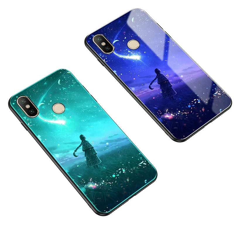 Стеклянный чехол для Xiao mi Red mi K20 Pro mi 9T Red mi 7A чехол противоударный Lu mi nous закаленное стекло чехол для Xiao mi Red mi 8 8A 7 Чехол