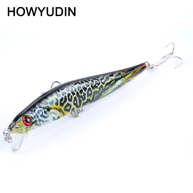 1Pcs fishing lure wobbler minnow isca artificial Bionic Painted lures 3D Eyes tackle leurre 10cm 10g Hard | Спорт и развлечения