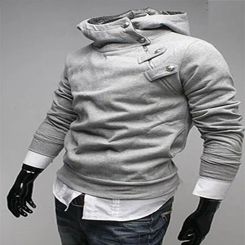 Мужские толстовки Толстовка толстый рукав куртка Хлопок Диагональ