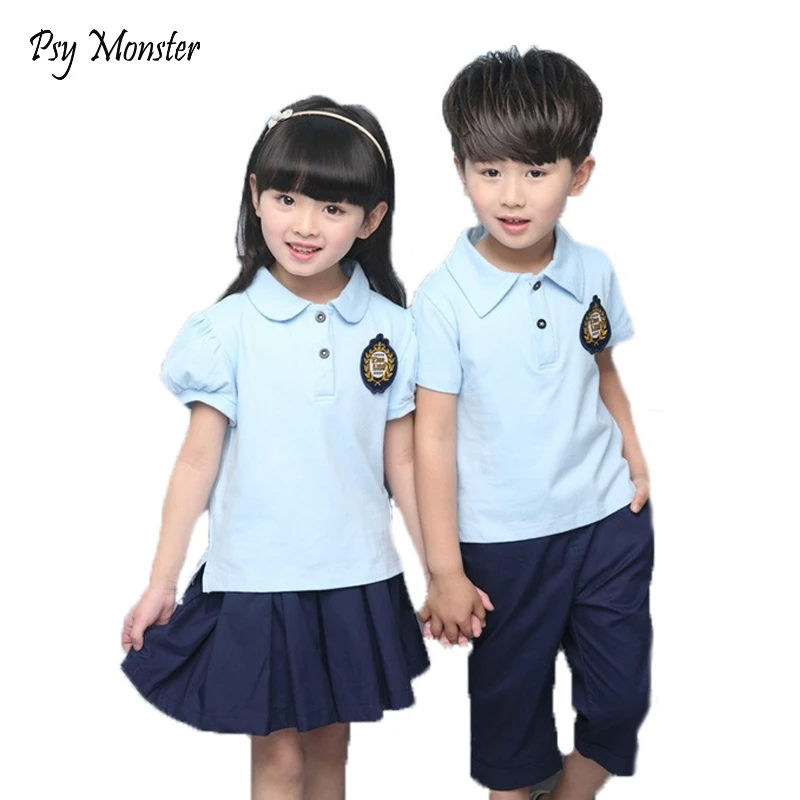 Комплекты школьной формы для мальчиков и девочек-подростков хлопковая футболка +