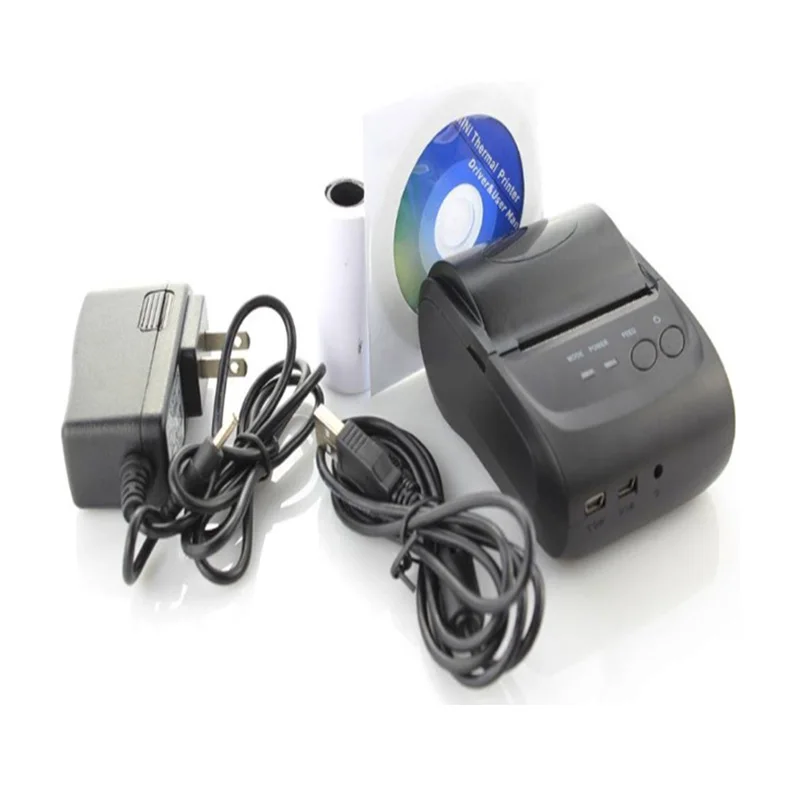 Портативный 58 мм термальный Bluetooth принтер чековый bluetooth USB/Серийный порт для Windows