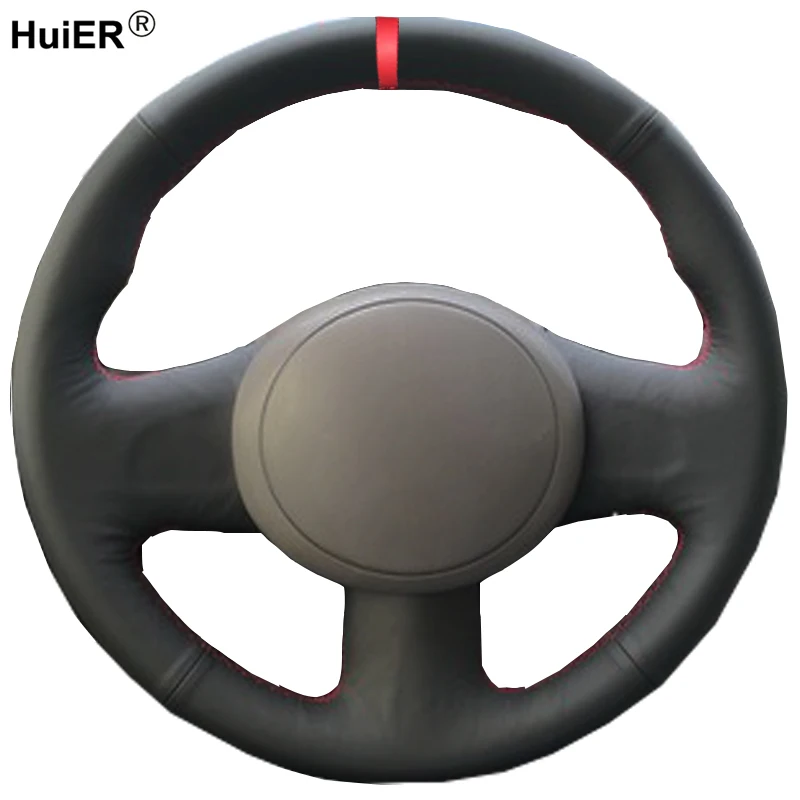 HuiER ручной швейный чехол рулевого колеса автомобиля для Nissan March Sunny Versa 2013 Almera