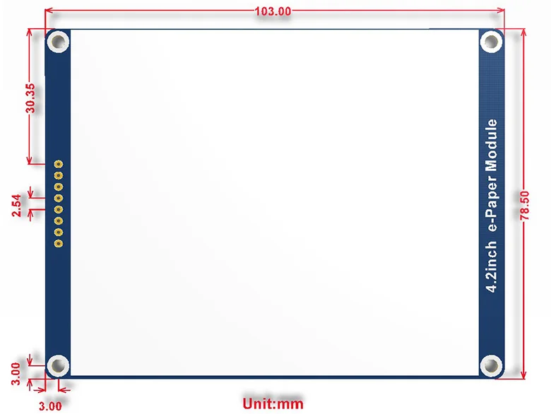 3 5 дюймовый модуль дисплея E Ink 4 2x400 электронной бумаги красный черный белый