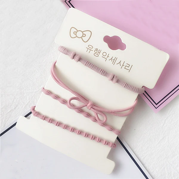 4 шт. аксессуары для волос эластичные резинки кольцо головной убор эластичная