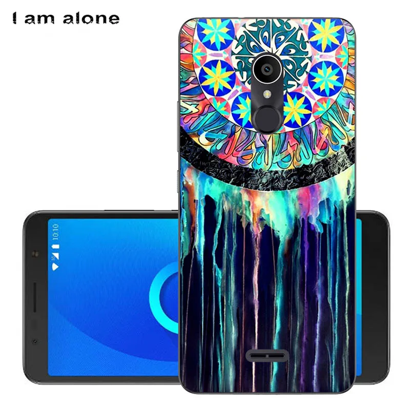 Solf TPU W42 I am alone Phone Shell For Alcatel 3C 3C Dual 5026D 6.0 inch Solf TPU Fashion Cute Color Paint Mobile Case - Цвет: Solf TPU W42