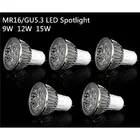 10 шт., суперъяркая Светодиодная лампа GU5.3MR16, 9 Вт, 12 Вт, 15 Вт, 110 В, 220 В