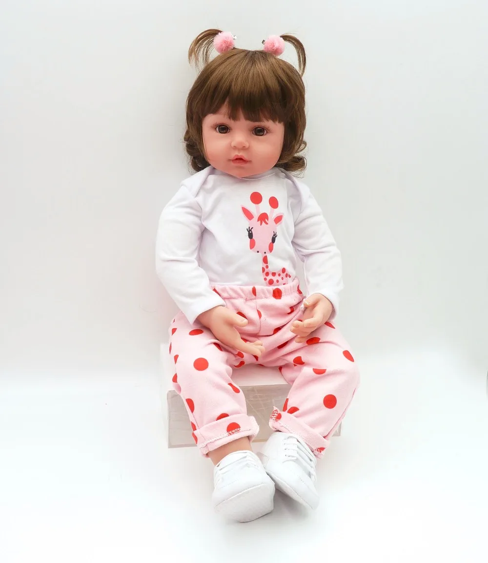 Силиконовая кукла Reborn Baby Doll 42/48 см с полипропиленовым хлопком девочка