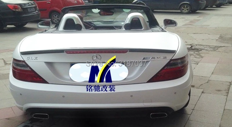 Для Benz R172 SLK класса трансформер 2 двери 2012 2013 Тюнинг автомобиля углеродного волокна задний спойлер на крышу верх окна крыло
