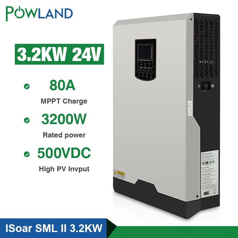 500Vdc солнечный инвертор 3200 Вт 24 В 220 В 80A MPPT 4000 Вт PV Чистая синусоида Инвертор 3 кВА 50 Гц 60 Гц решетки инвертор зарядное устройство инверсор