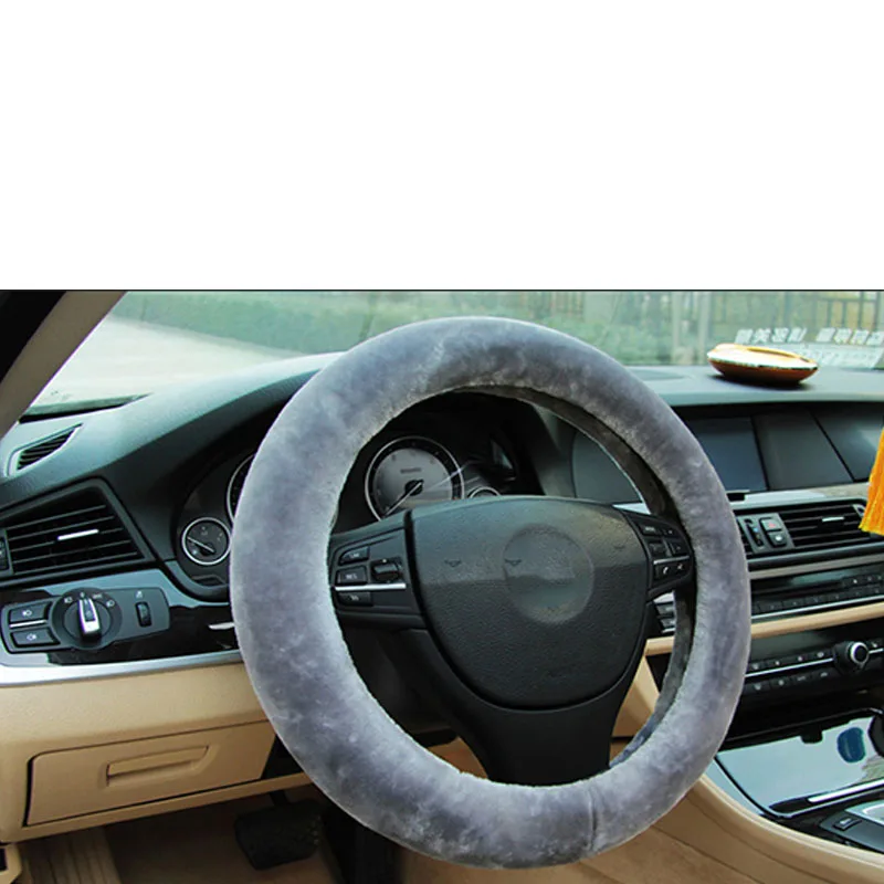 gray Non-slip Авто Стайлинг крышка рулевого колеса для peugeot 307 206 308 407 207 2008 3008 508 406 208 Mazda 3 6 2 CX-5 CX5 CX-7 - Название цвета: gray