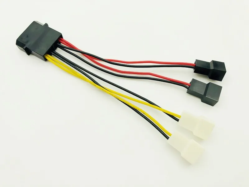 Компьютерный Вентилятор охлаждения силовые кабели 4Pin Molex к 3Pin вентилятор питания