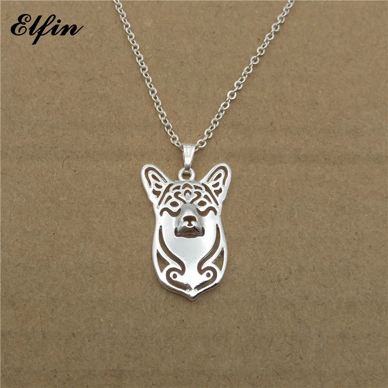Elfin Pembroke Welsh ожерелье корги золотой цвет серебряный собака ювелирные изделия