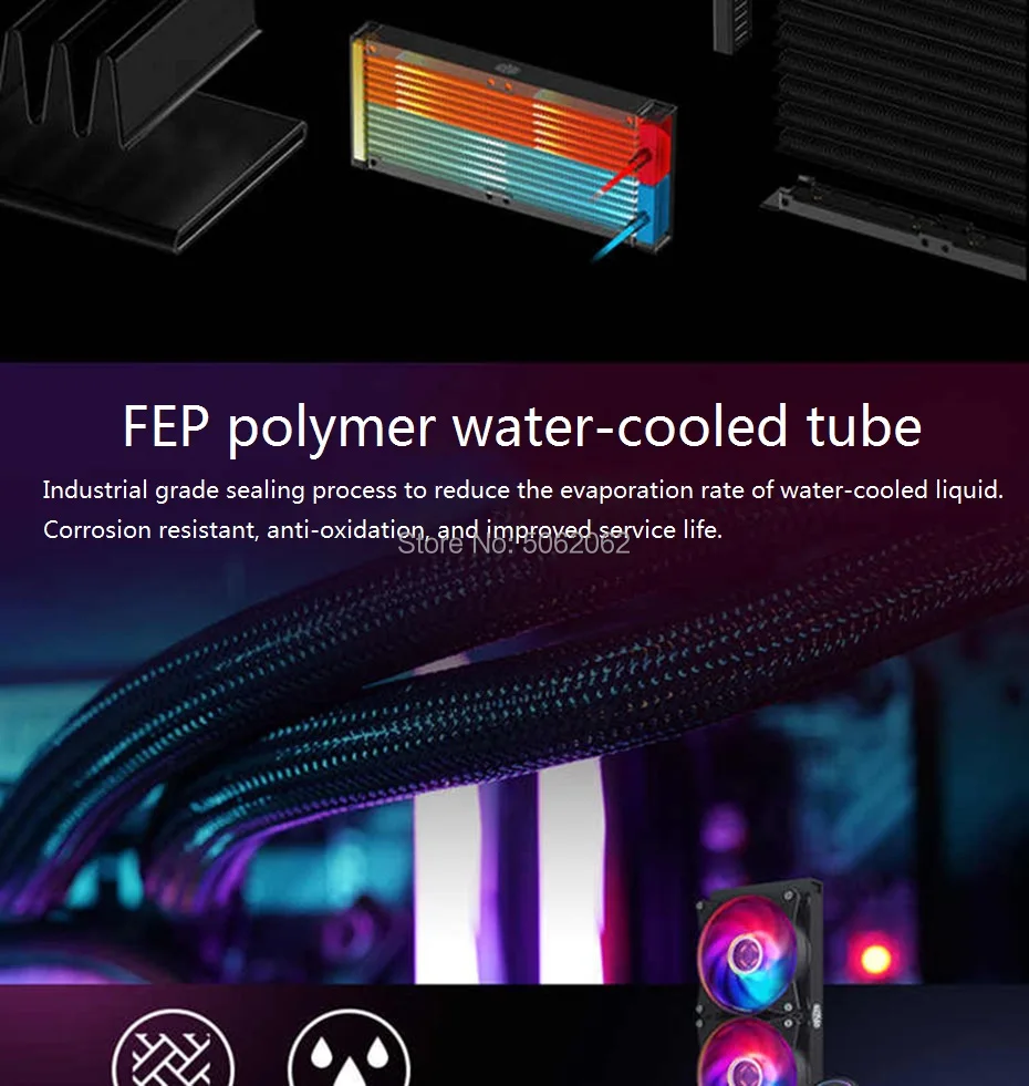 Cooler Master MLW-D24M-A16PA-C1 B240 ARGB cpu кулер для воды двойной 120 мм адресуемый RGB вентилятор cpu жидкостное охлаждение для Intel/AMD