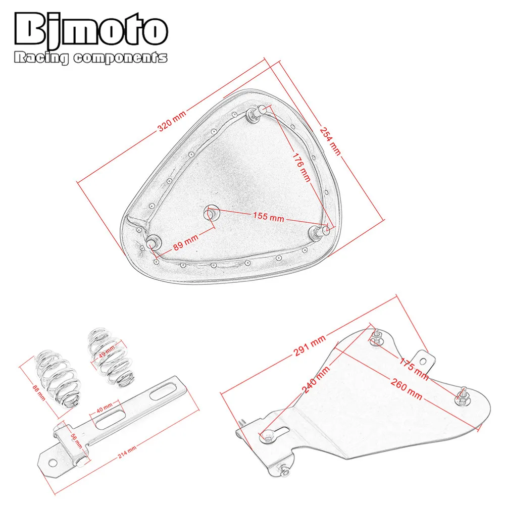 Подставка под сиденье мотоцикла BJMOTO кронштейн для Honda Yamaha Kawasaki Suzuki Bobber Chopper Harley