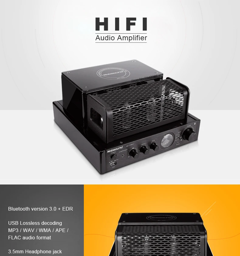 Nobsound MS-30D Bluetooth выходная мощность 25 Вт электронный ламповый усилитель HIFI желчная машина усилитель USB