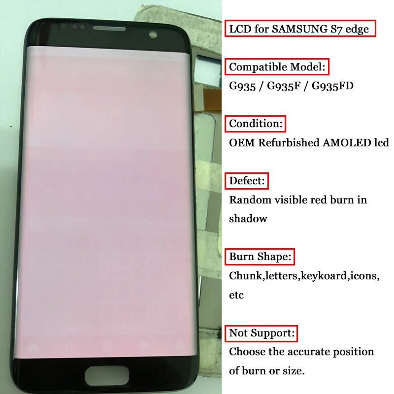 ЖК дисплей и дигитайзер сенсорного экрана для Samsung S7 edge G935F G935A G935FD 5 дюйма Super AMOLED