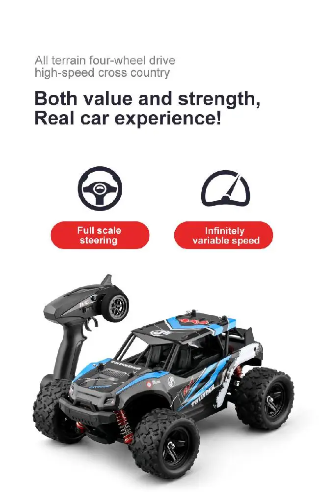 40+ MPH 1/12 Масштаб RC Автомобиль 2,4G 4WD высокоскоростной Быстрый пульт дистанционного управления Большой трек