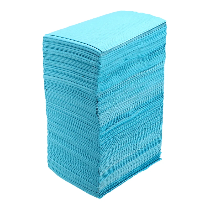 Одноразовый стоматологический бумажный шарф 125 шт. медицинский слюнявчик для