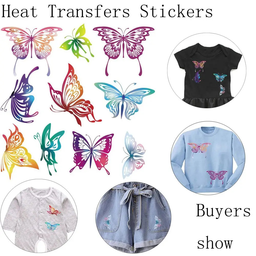 Flower Butterfly Patch Iron On Appliques T-shirt Dresses A-level Washable Heat Transfer Stickers Clothes DIY Printing | Дом и сад