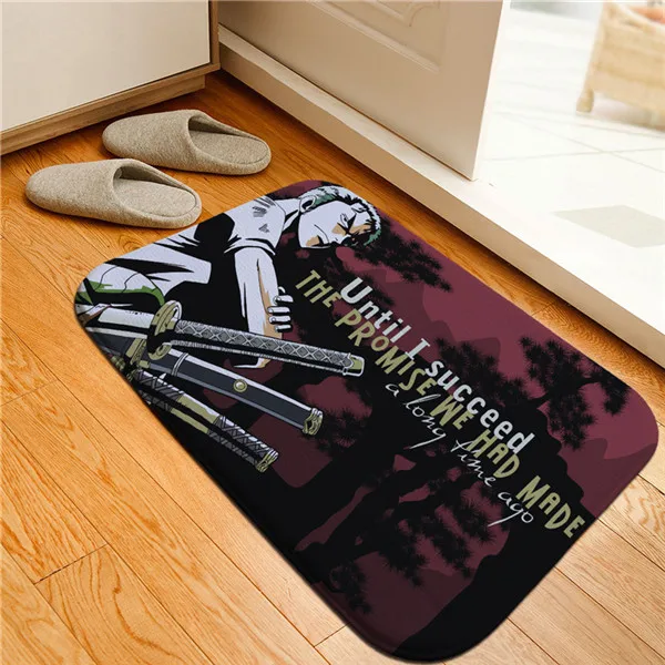 Luffy цельный напечатанный напольный коврик Противоскользящие коврики Зоро Чоппер туз ковры Добро пожаловать коврик для ванной комнаты кухонные коврики подарок - Цвет: JH01099-15