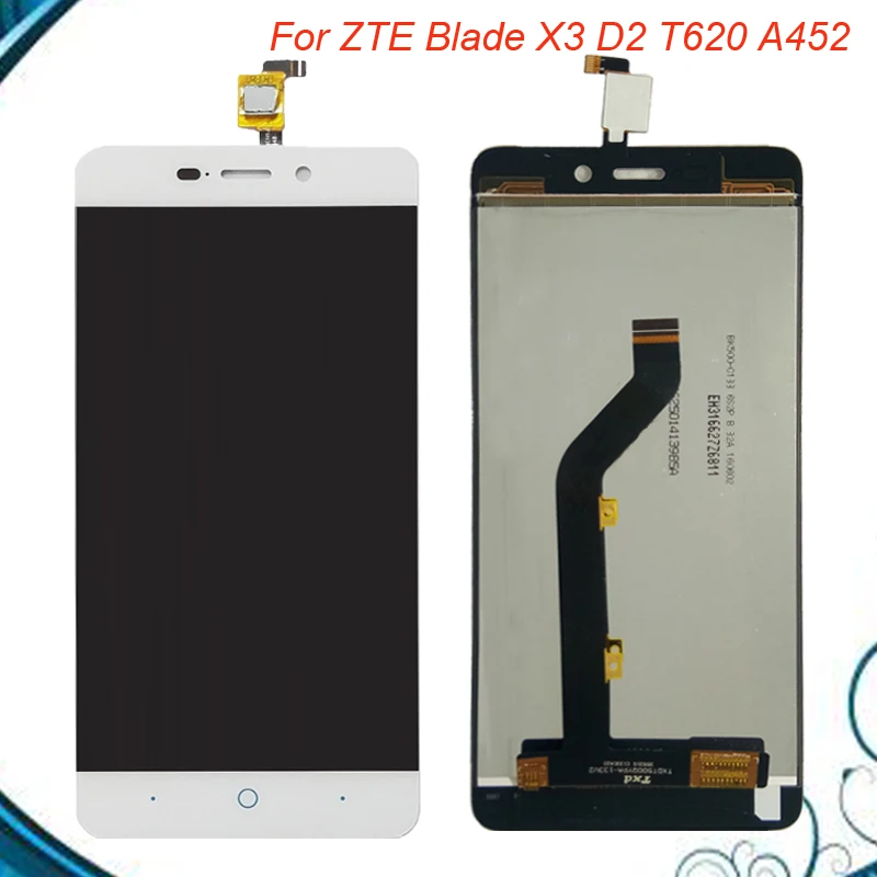 5 шт./Лот 0 ''для ZTE Blade X3 D2 T620 A452 ЖК экран с сенсорным экраном дигитайзер в сборе