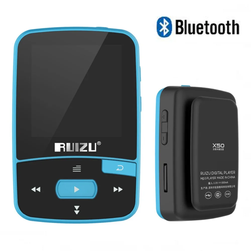 Mp3 плеер Ruizu X50 MP3 музыкальный Bluetooth walkman mp3 Передача 10 м расстояние Micro SD USB WMA WAV AAC APE