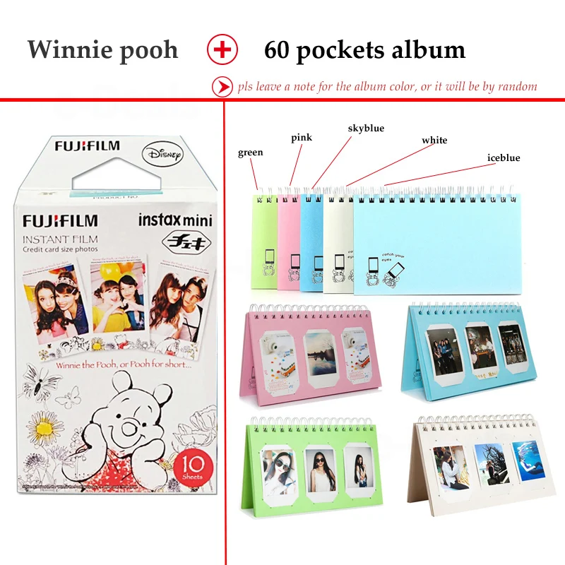 Пленка моментальной печати Fujifilm Instax Mini Winnie the Pooh 10 листов fr 9 8 7s 70 90 25|Фотоплёнка| |