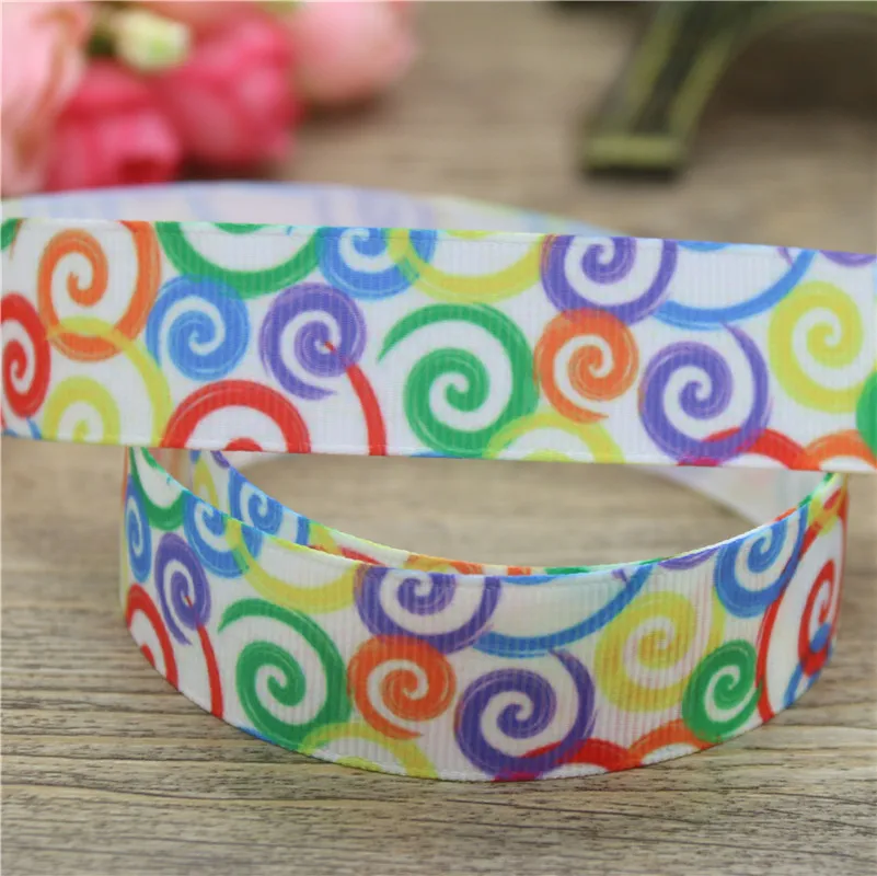 DHK 7/8 'ɵ ярдов Единорог нарвала краски напечатан grosgrain ленты ленточный