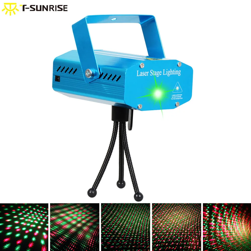 

T-SUNRISE Stage Lighting Effect LED Laser Disco Light RGB Mini Party DJ DMX Lighting Projector for Home Club KTV with Remote
