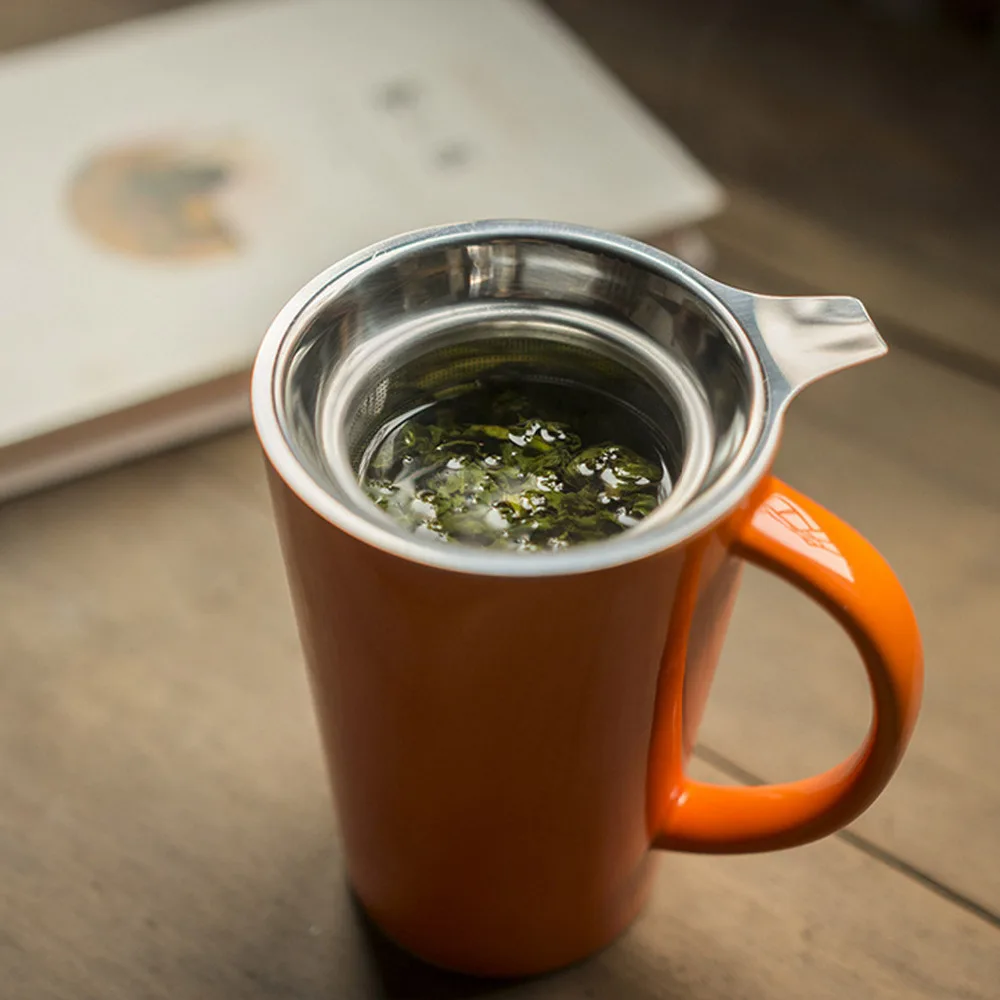 Behogar 2 шт. Нержавеющая сталь Чай Infuser Фильтр заварочный чайник с ситечком большой