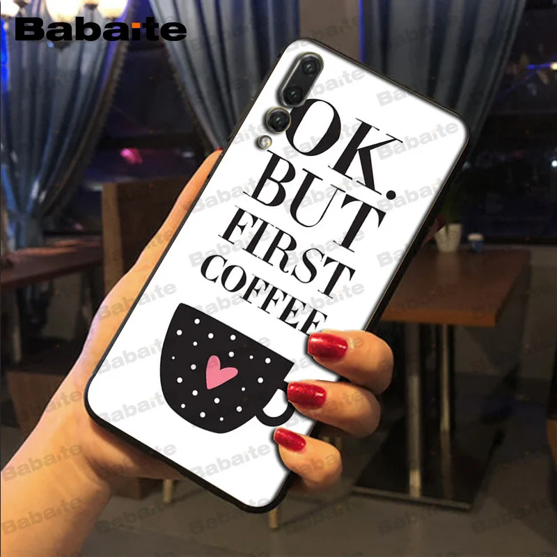 Чехол для телефона Babaite Ok But First Coffee Book huawei mate 10 lite p20lite p9lite nova 3i honor 8x mate20 pro чехол |