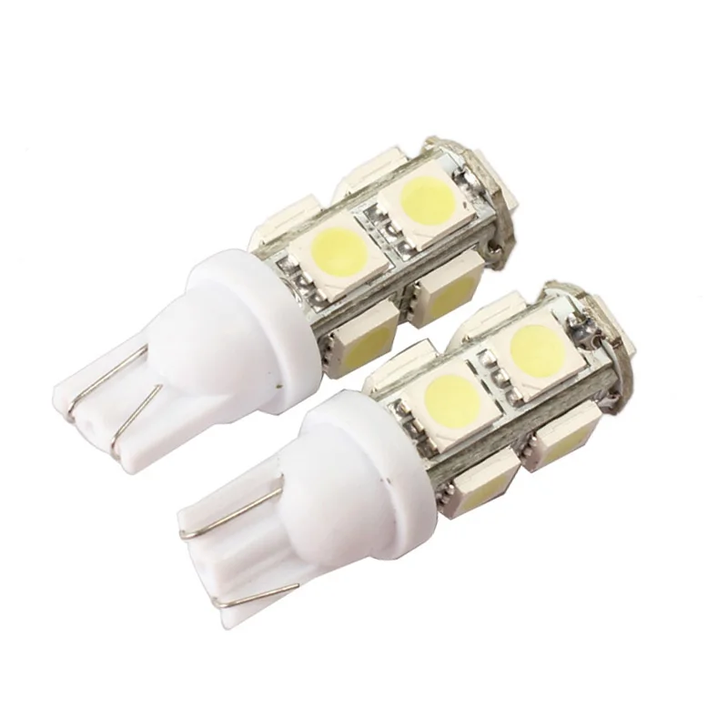 2 шт. 194 168 W5W 9SMD 5050 LED белый свет автомобильная лампа заднего фонаря яркий