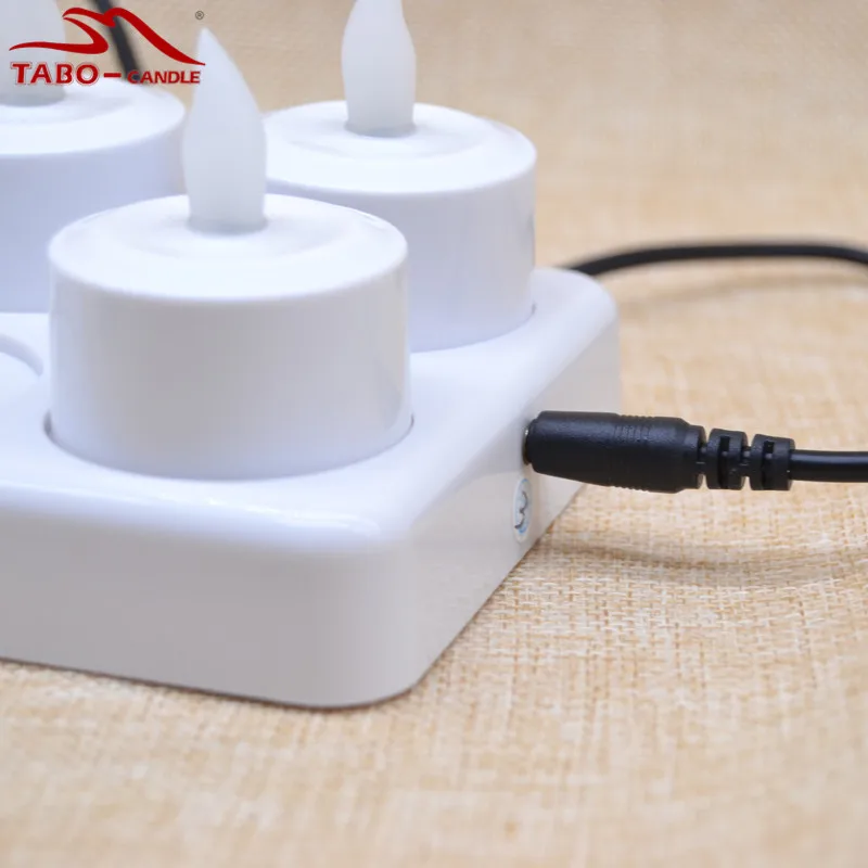 Перезаряжаемые желтый свет 6 шт. светодио дный СВЕТОДИОДНЫЕ СВЕЧИ Непламено