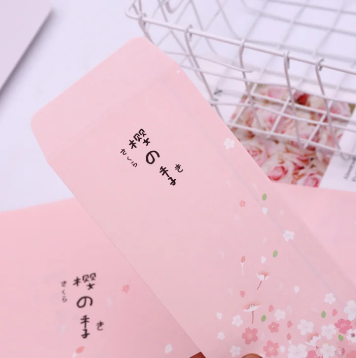 9 шт./компл. Kawaii 3 конверта+ 6 листов букв вишневые цветы буквы бумажные конверты набор канцелярских принадлежностей ученические канцелярские принадлежности