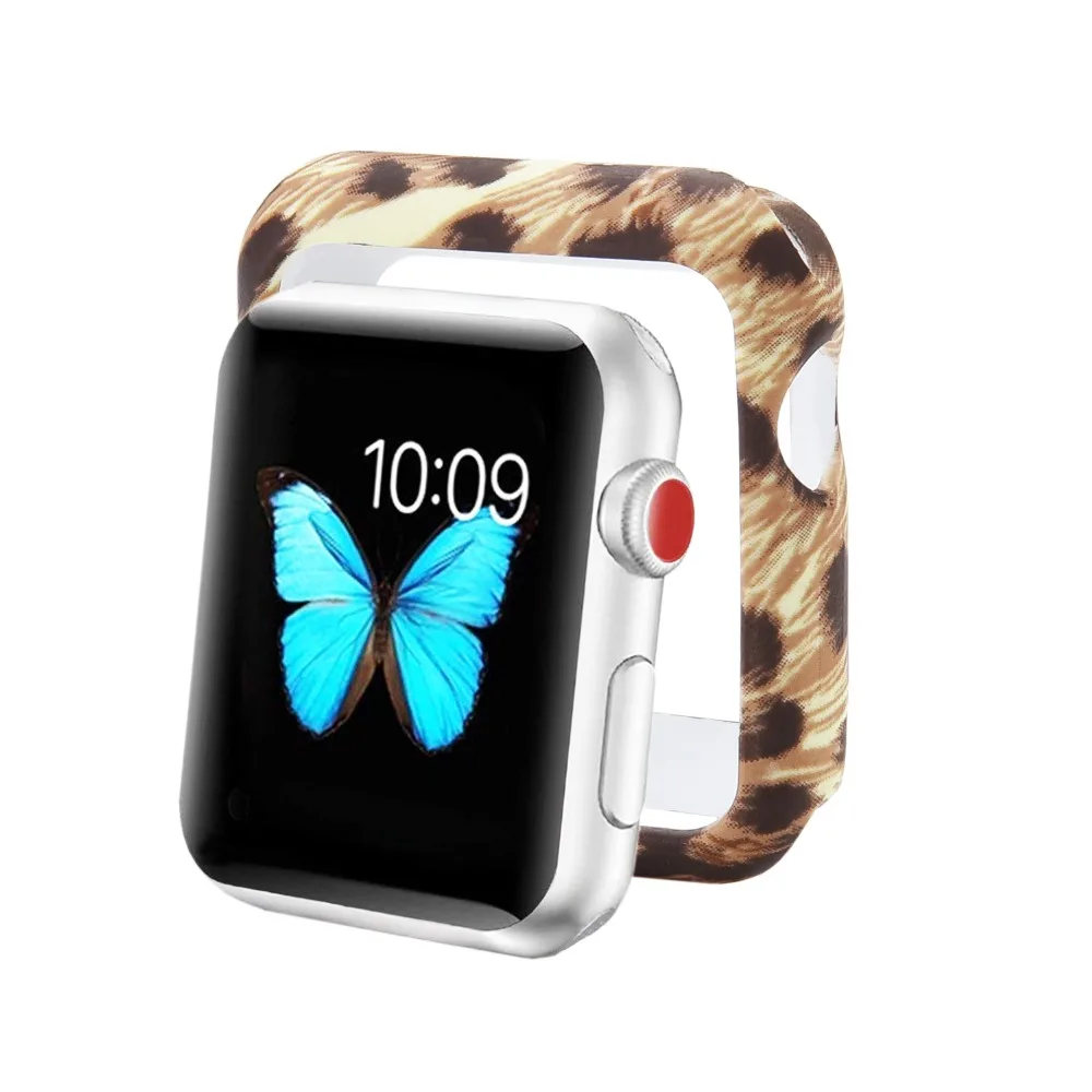 Силиконовый чехол Odog с цветком для Apple Watch 4 Band 40 мм 44 мм для iWatch Series 4 защитная рамка полная защитная оболочка