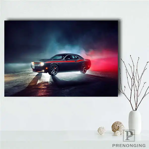 Светло-желтый Холст постер из шелковой ткани P0482 DODGE CHALLENGER тюнинг пустынный автомобиль постер с автомобилем большой тонкий#190114@ 06 - Цвет: Светло-желтый
