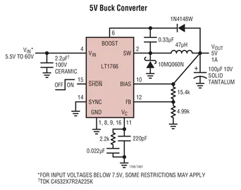LT1766EFE 5 LT1766 V до 60V 1.5A 200kHz понижающий регулятор переключения|Запасные части| |