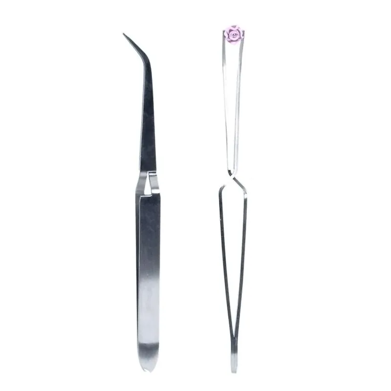 LEARNEVER Нержавеющая сталь ногтей Стразы Paillette Nipper набор изогнутые щипцы щипчики для маникюра плоскогубцы мульти-функциональный