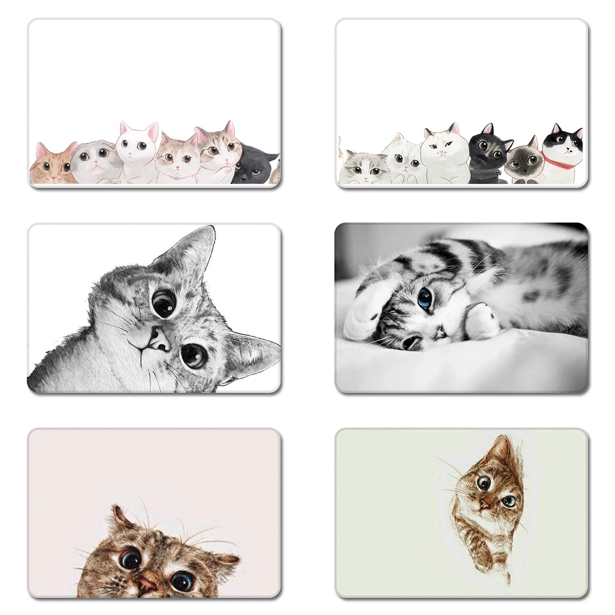 Sweet Kitty Pet Cat Animals Cool Designs Nature Rubber Table Mouse Pad Laptop Computer Enclosure Mousepad Mat | Компьютеры и офис