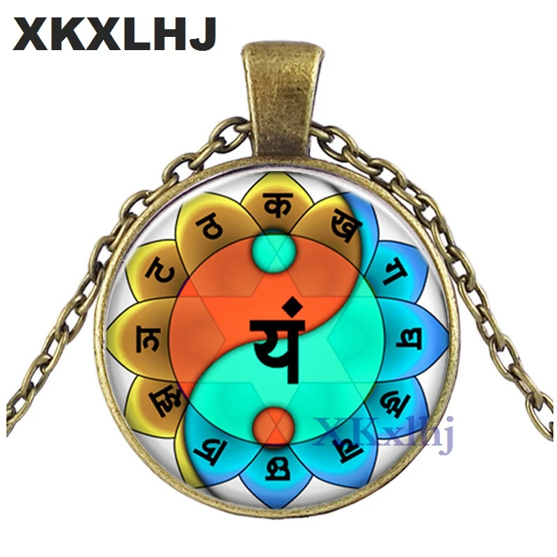 Ожерелье для йоги XKXLHJ Yin Yang Mandala Lotus оригинальное купольное ожерелье ручной работы