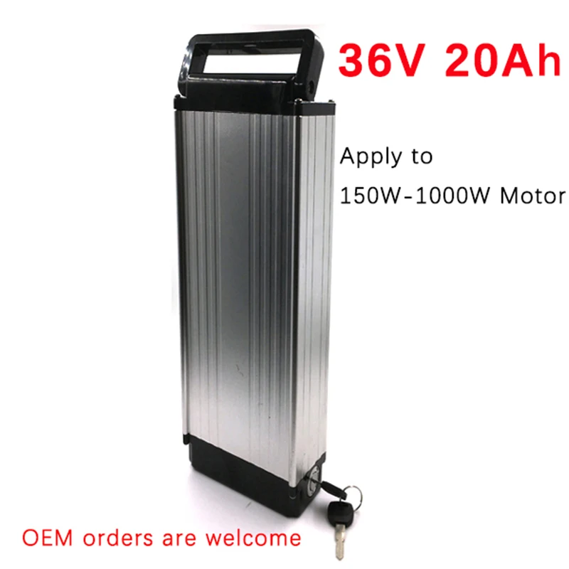36V 20Ah 1000W 500W электрический велосипед батарея E скутер Серебро Рыба комплект