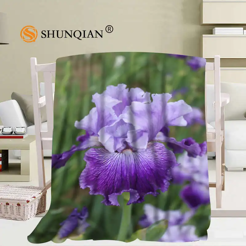 Preço Íris Flores Cobertor Macio Diy Sofá Cama Lance Cobertor Criança Adulto Quente Cobertor Personalizado 56x80inch50x60inch40x50inch